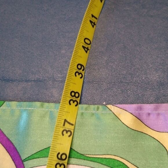 Dennis Basso 2X Polyester Abstract Scarf Cottagecore Kitsch Chic - Picture 4 of 6